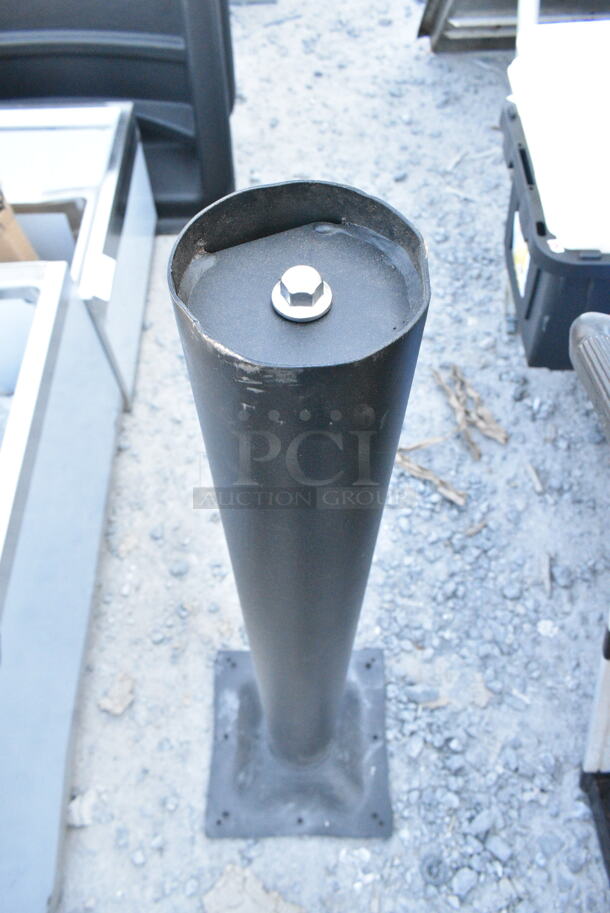 4 BRAND NEW SCRATCH AND DENT! Black Metal Table Base Columns. 4 Times Your Bid! - Image 3 of 3