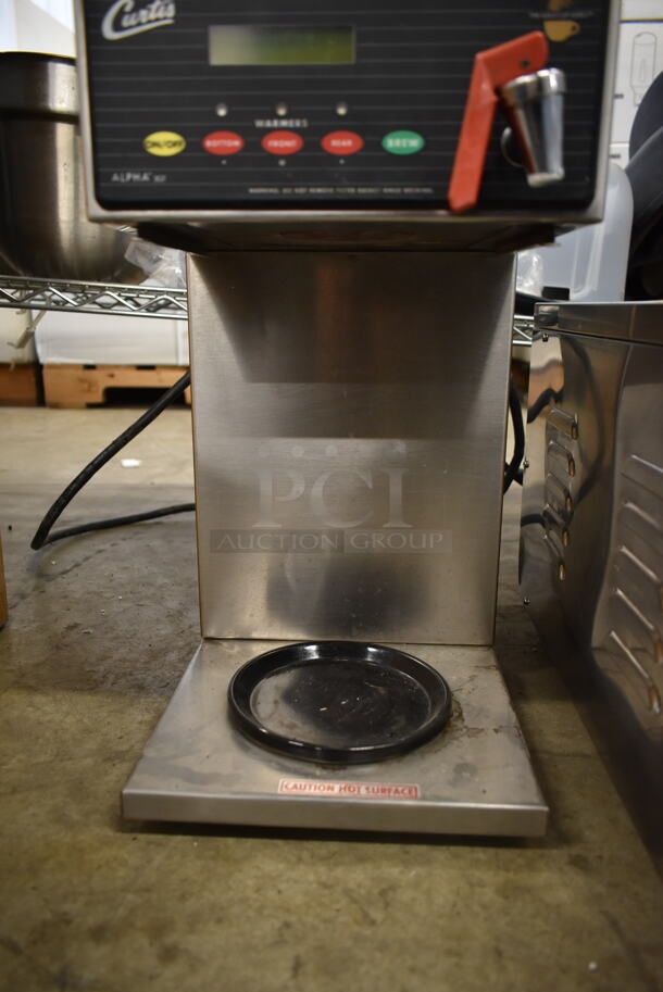 Curtis SCALP3GT63A0000 Stainless Steel Commercial Countertop 3 Burner Coffee Machine w/ Metal Brew Basket and Hot Water Dispenser. 120/220 Volts, 1 Phase.  - Image 4 of 6