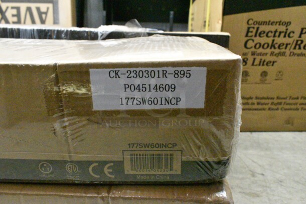 2 BRAND NEW IN BOX! Avantco 177SW60INCP Stainless Steel Commercial 60" High Wattage Strip Warmer with Infinite Controls. 120 Volts, 1 Phase. 2 Times Your Bid!  - Image 3 of 4