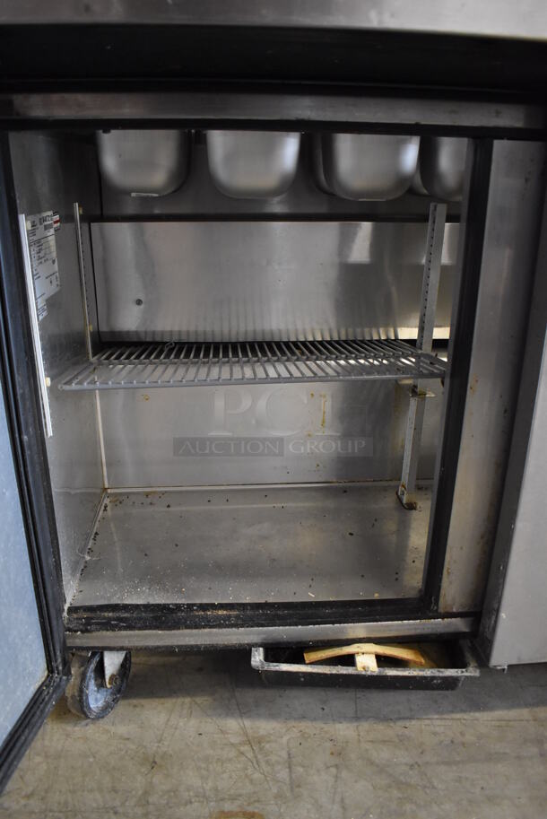 2015 True TSSU-72-30M-B-ST Stainless Steel Commercial Pizza Prep Table on Commercial Casters. 115 Volts, 1 Phase. 72x34.5x46. Tested and Working! - Image 9 of 10