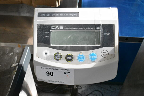 CAS BW-60 Floor Style Scale. Tested and Working! - Image 2 of 4