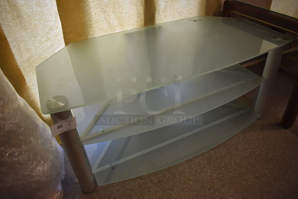 Glass 3 Tier TV Stand.  - Image 2 of 5