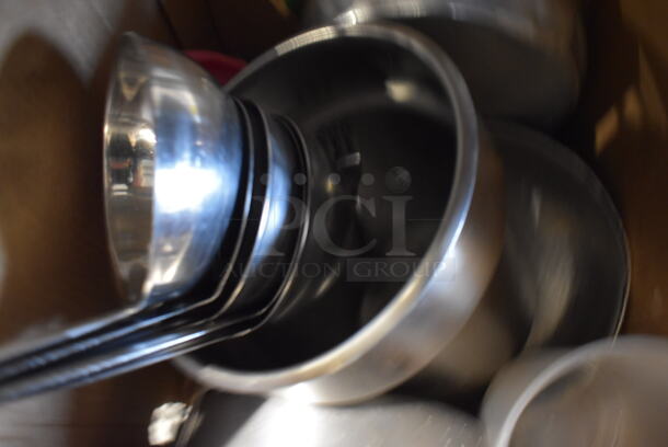 ALL ONE MONEY! Tier Lot of Various Items Including Plastic Lids, Coffee Pot, Hard Hat and Metal Bins - Image 7 of 9