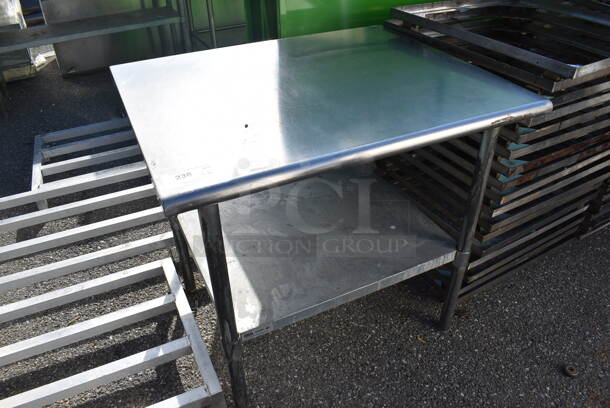 Stainless Steel Table w/ Metal Under Shelf. 36x30x34 - Image 2 of 3