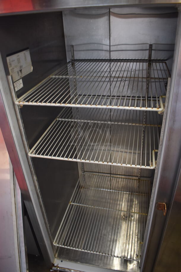 Norlake Commercial Stainless Steel 3 Solid Door Cooler With Polycoated Shelves. One Door Needs 
To Be Re-Attached. 115-230V.  - Image 4 of 7