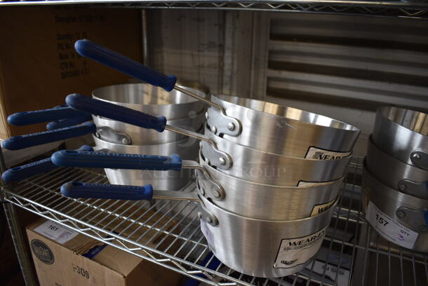 4 BRAND NEW! Vollrath Stainless Steel Sauce Pans. 17.5x9x5. 4 Times Your Bid!