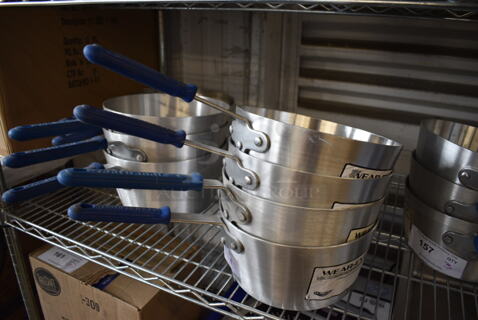 4 BRAND NEW! Vollrath Stainless Steel Sauce Pans. 17.5x9x5. 4 Times Your Bid!
