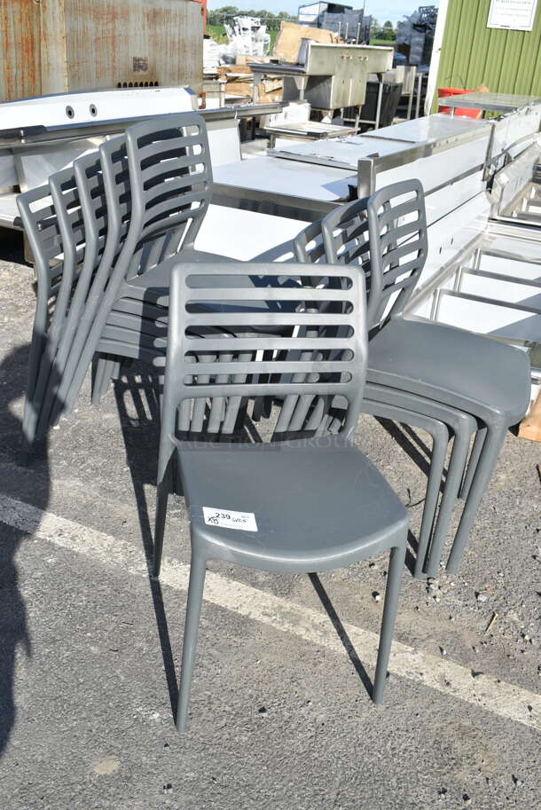 8 BRAND NEW SCRATCH AND DENT! Lancaster Table & Seating 427CRESINSCH Allegro
Charcoal Stackable Resin Side Chair. 8 Times Your Bid! - Image 2 of 5