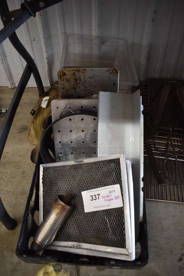 ALL ONE MONEY! Lot of Various Items Including Poly Bins, Metal Racks, Cutting Board Rack and Bus Bin - Image 2 of 6