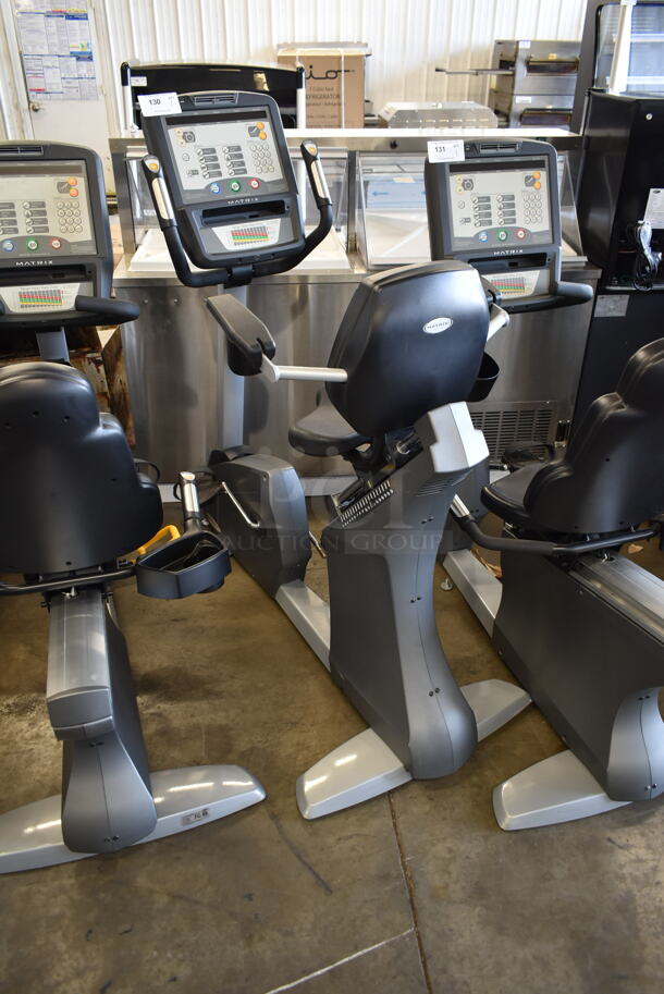 Matrix Commercial Floor Style Stationary Exercise Bicycle. Tested and Working! - Image 1 of 5
