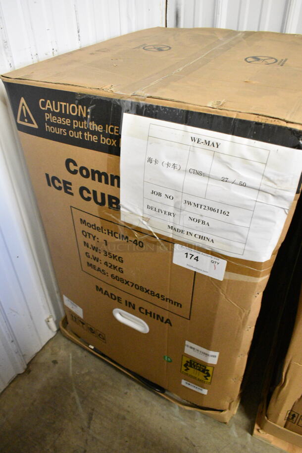 BRAND NEW SCRATCH AND DENT! Hoocoo HCIM-40 Stainless Steel Commercial Undercounter Self Contained Ice Machine. 115 Volts, 1 Phase. - Image 2 of 3