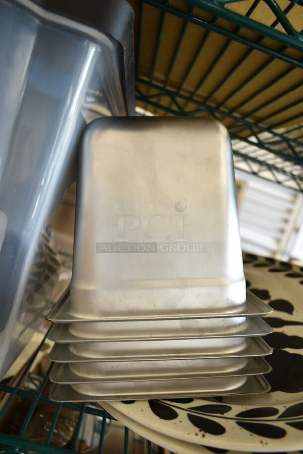 Two Tier Lot of BRAND NEW SCRATCH AND DENT! Items Including Steelton 712B5530D Stainless Steel Double Tier Speed Rail - 30", Clear Poly Beverage Holder Dispenser, Stainless Steel Drop In Bins, Oval Plates, Cutting Boards. - Image 4 of 10