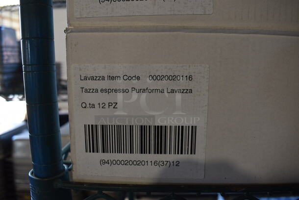 9 Boxes of 12 BRAND NEW Lavazza White Ceramic Mugs. 3.5x2.5x2.5. 9 Times Your Bid! - Image 4 of 4