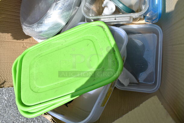 ALL ONE MONEY! Lot of BRAND NEW SCRATCH AND DENT! Items Including 76A5901110T020 American Standard 5901110T.020 Elongated Commercial Heavy-Duty Toilet Seat with EverClean and Stainless Steel Check Hinges, 999RP10CL Choice Crystal 10" Clear Plastic Plate - 20/Pack, Poly Bins. - Image 10 of 10