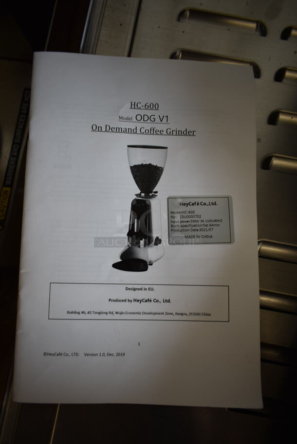 BRAND NEW SCRATCH AND DENT! Cecilware HC-600 Venezia II Metal Commercial Countertop Espresso Grinder. 110 Volts, 1 Phase. Tested and Working! - Image 5 of 7