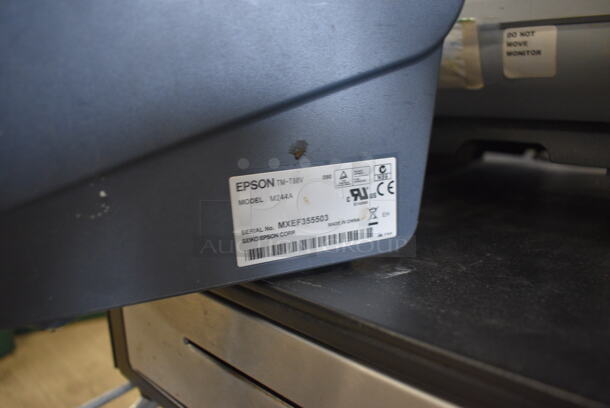 Par 15" POS System Monitor, Epson Model M244A Receipt Printer, Verifone Credit Card Reader, Barcode Scanner and Metal Cash Drawer - Image 5 of 6