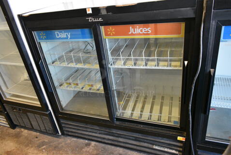 2019 True GDM-41SL-48-HC-LD Metal Commercial 2 Door Reach In Cooler Merchandiser w/ Poly Coated Racks. 115 Volts, 1 Phase. Tested and Working!