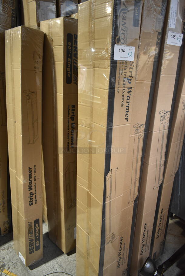 2 BRAND NEW IN BOX! Avantco 177SW60INCP Stainless Steel Commercial 60" High Wattage Strip Warmer with Infinite Controls. 120 Volts, 1 Phase.. 2 Times Your Bid! - Image 2 of 5