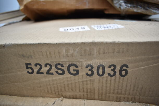 BRAND NEW SCRATCH AND DENT! Steelton 522SG3036 30" x 36" 18-Gauge Stainless Steel Equipment Stand with Undershelf and Galvanized Legs. May Be Missing Pieces.  - Image 3 of 3