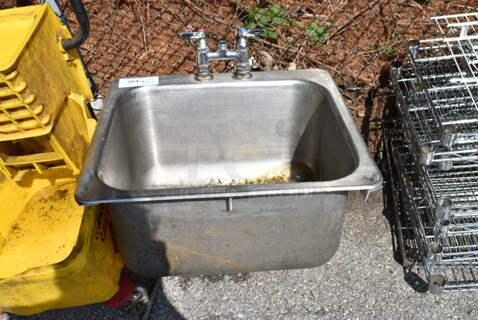 Stainless Steel Single Bay Drop In Sink w/ Handles. 