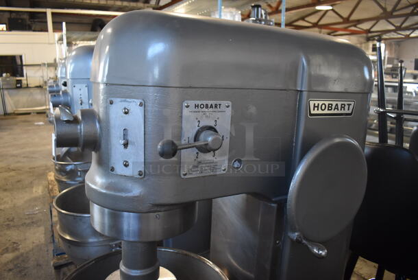 REFURBISHED! Hobart H 600 Metal Commercial Floor Style 60 Quart Planetary Dough Mixer w/ Stainless Steel Mixing Bowl and Dough Hook Attachment. Unit Has Been Professionally Refurbished! 208 Volts, 3 Phase. 28x40x56 - Image 10 of 10