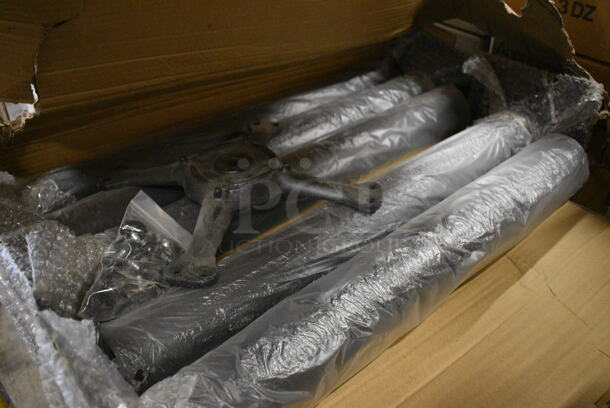 5 BRAND NEW IN BOX! Metal Table Bases Without Feet. 7.5x7.5x26. 5 Times Your Bid! - Image 3 of 5