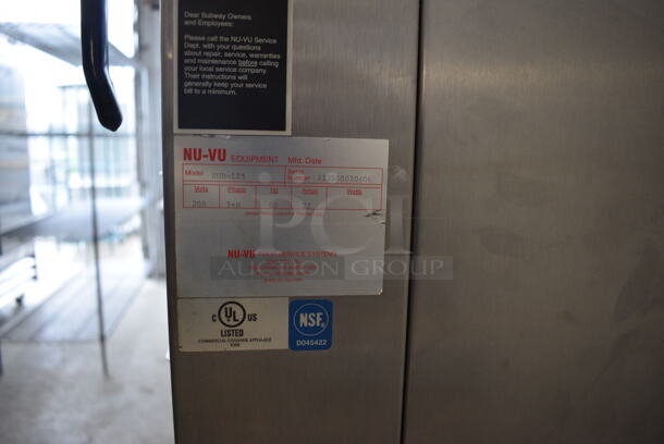 Nu Vu Model SUB-123 Stainless Steel Commercial Electric Powered Oven Proofer on Commercial Casters. 208 Volts, 3 Phase. 36x28x77 - Image 3 of 7