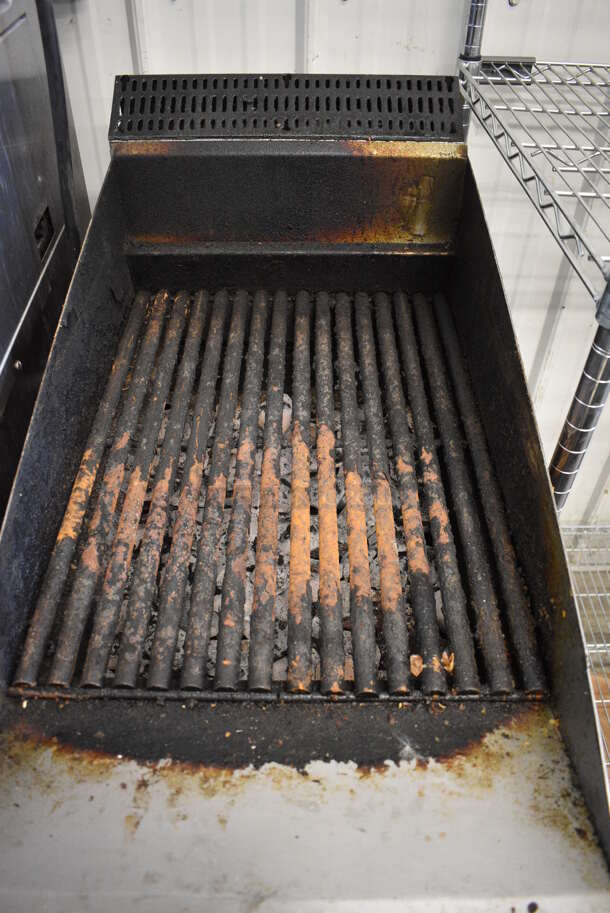 Garland M17B Stainless Steel Commercial Floor Style Natural Gas Powered Charbroiler Grill on Commercial Casters. 17x38x46 - Image 3 of 6