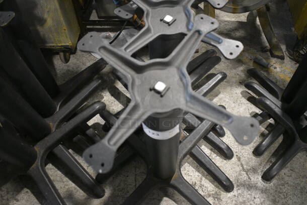 4 Black Metal Table Bases. 33x33x28. 4 Times Your Bid! - Image 4 of 4
