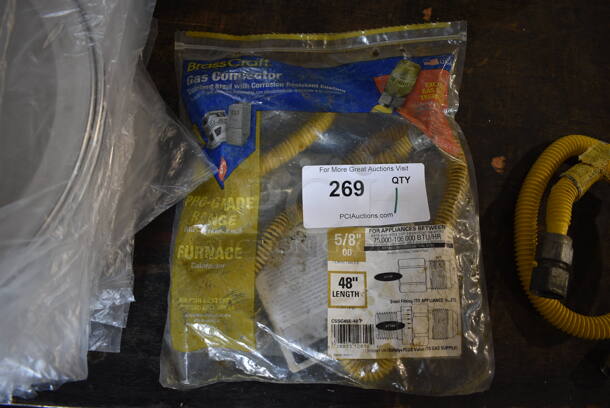 BRAND NEW! Yellow Gas Hose. 48" - Image 1 of 3