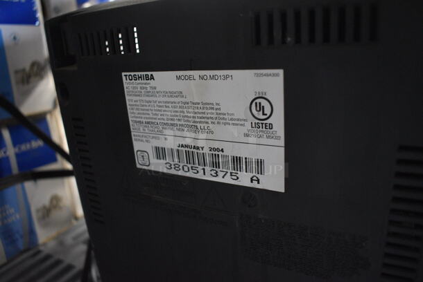 Toshiba Model MD13P1 13" Television w/ Built In DVD Player - Image 5 of 5