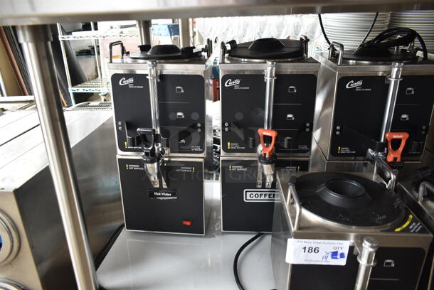 6 Curtis Stainless Steel Commercial Satellite Servers on Stands w/ 2 Extra Satellites. 6 Times Your Bid! - Image 2 of 10