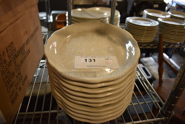 10 White Ceramic Oval Plates. 9.5x13x1. 10 Times Your Bid!