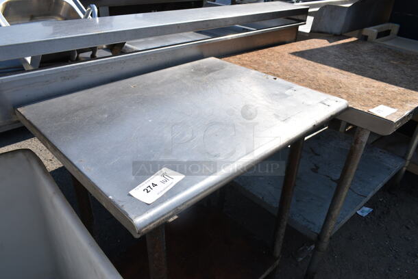 Stainless Steel Table w/ Metal Under Shelf.  - Image 3 of 3