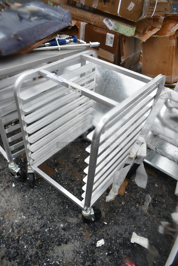 BRAND NEW SCRATCH AND DENT! Regency 600UPR8EL 8 Pan End Load Aluminum Undercounter Bun / Sheet Pan Rack - Image 3 of 5