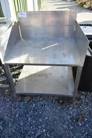 Stainless Steel Equipment Stand w/ Under Shelf on Commercial Casters. 