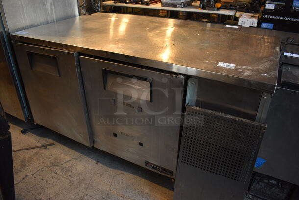 2011 True TUC-67F Stainless Steel Commercial 2 Door Undercounter Freezer on Commercial Casters. 115 Volts, 1 Phase. 67x33x35.5. Tested and Working!