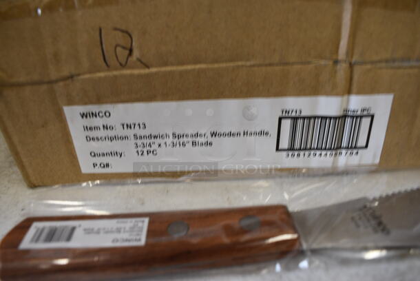 12 BRAND NEW IN BOX! Winco Stainless Steel Spreaders. 7.5". 12 Times Your Bid! - Image 2 of 3
