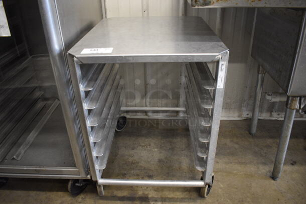 Metal Commercial Pan Transport Rack on Commercial Casters. 21.5x26.5x30