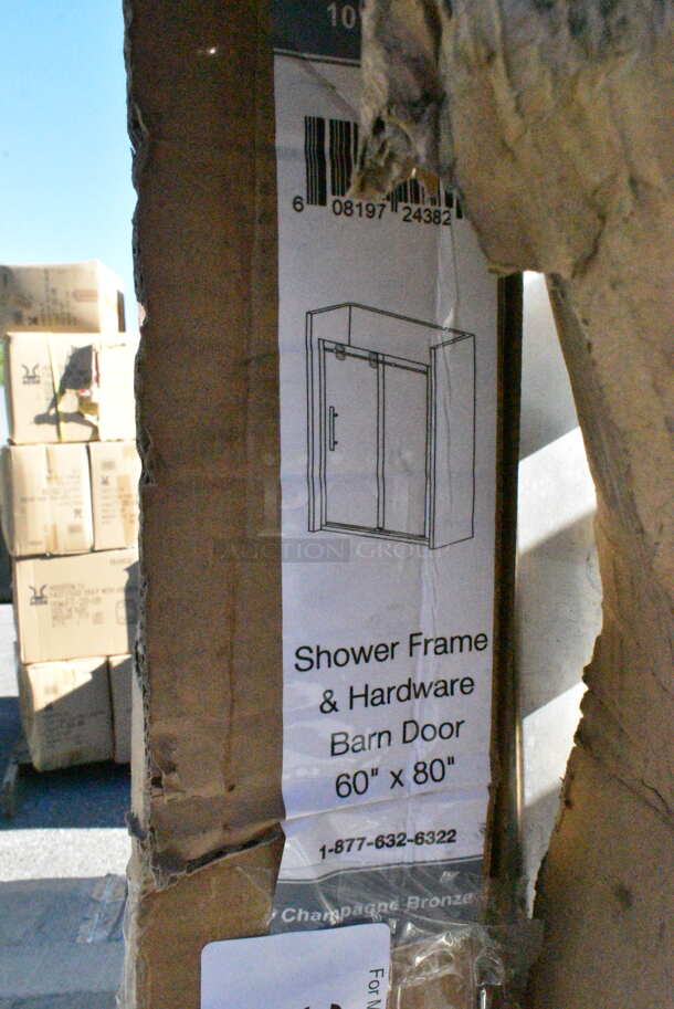 BRAND NEW SCRATCH AND DENT! Shower Frame & Hardware 60"x80" - Image 3 of 3