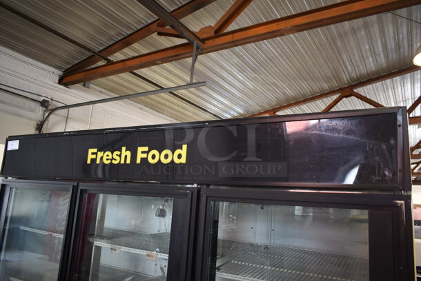 True GDM-72 Metal Commercial 3 Door Reach In Cooler Merchandiser w/ Poly Coated Racks. 115 Volts, 1 Phase. Tested and Working! - Image 3 of 9