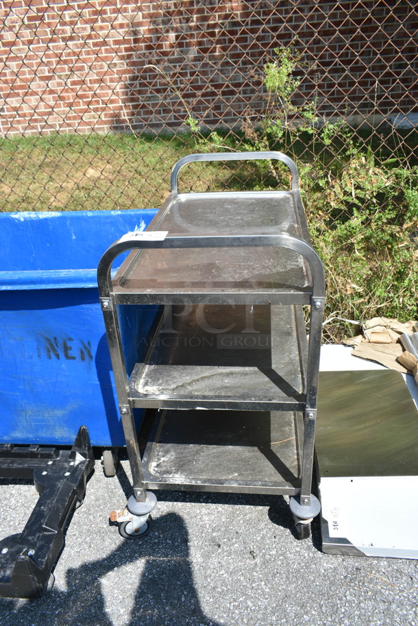 Stainless Steel 3 Tier Cart on Commercial Casters.  - Image 2 of 4