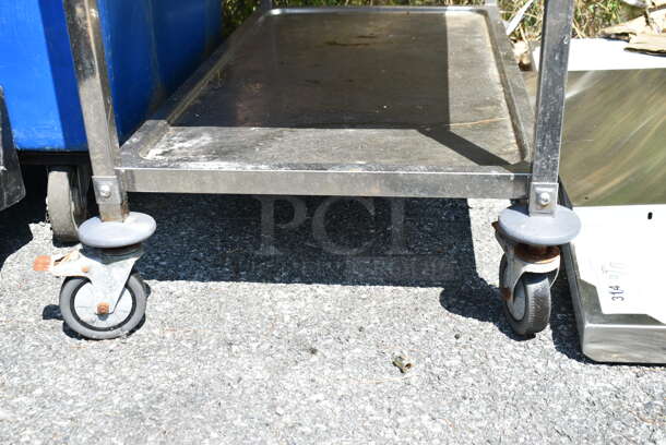 Stainless Steel 3 Tier Cart on Commercial Casters.  - Image 3 of 4