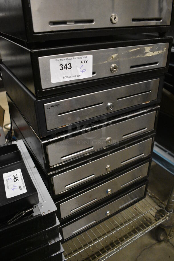 6 Metal Cash Drawers w/ Stainless Steel Face. 16x16.5x4.5. 6 Times Your Bid! - Image 2 of 3