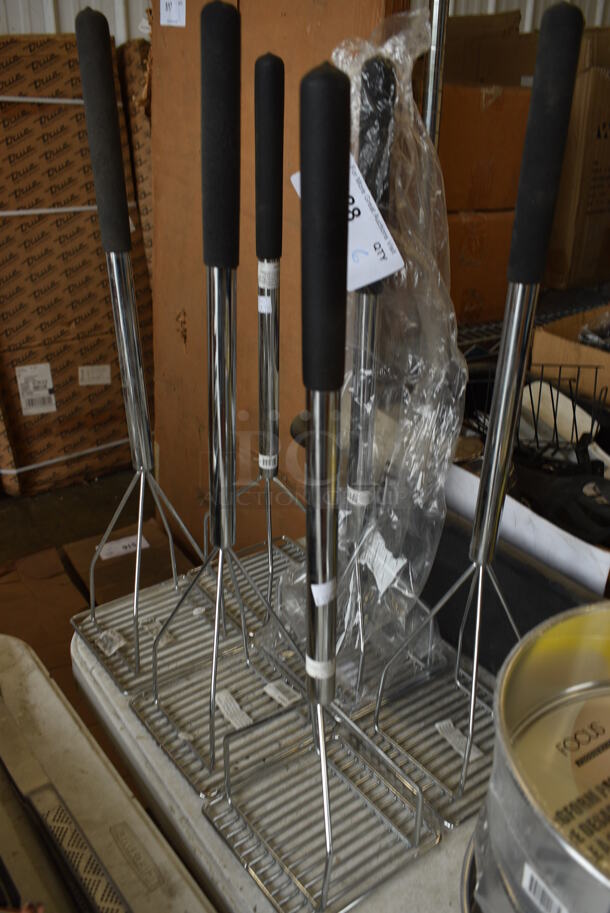 6 BRAND NEW! Metal Mashers. 6x6x23.5. 6 Times Your Bid! - Image 1 of 2