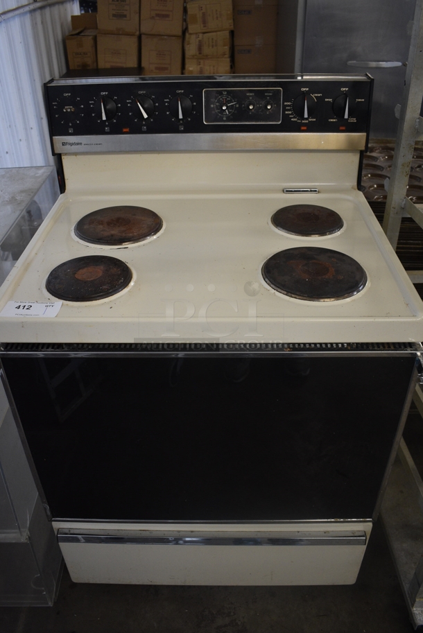 Frigidaire Metal 4 Burner Stove w/ Oven. 208-220 Volts. 30x28x48
