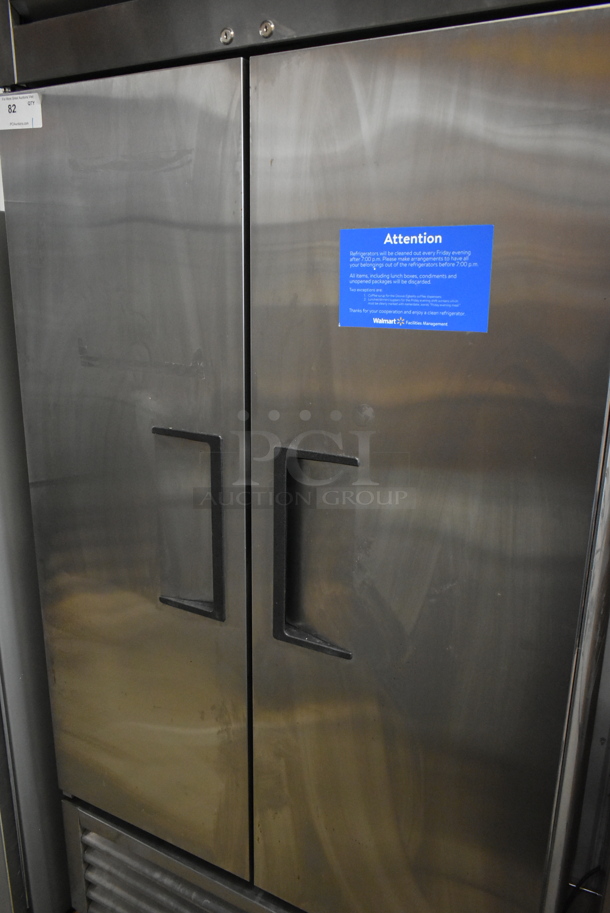2016 True T-35 ENERGY STAR Stainless Steel Commercial 2 Door Reach In Cooler w/ Poly Coated Racks on Commercial Casters. 115 Volts, 1 Phase. Tested and Does Not Power On - Image 3 of 6