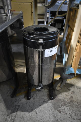Fetco Stainless Steel Coffee Urn Holder Dispenser.