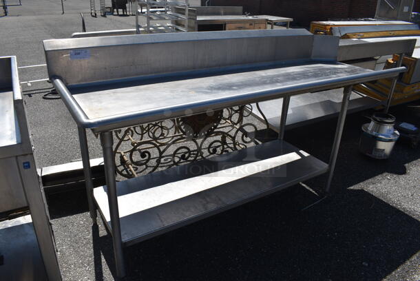 Stainless Steel Commercial Left Side Clean Side Dishwasher Table. 84x30x44 - Image 4 of 4