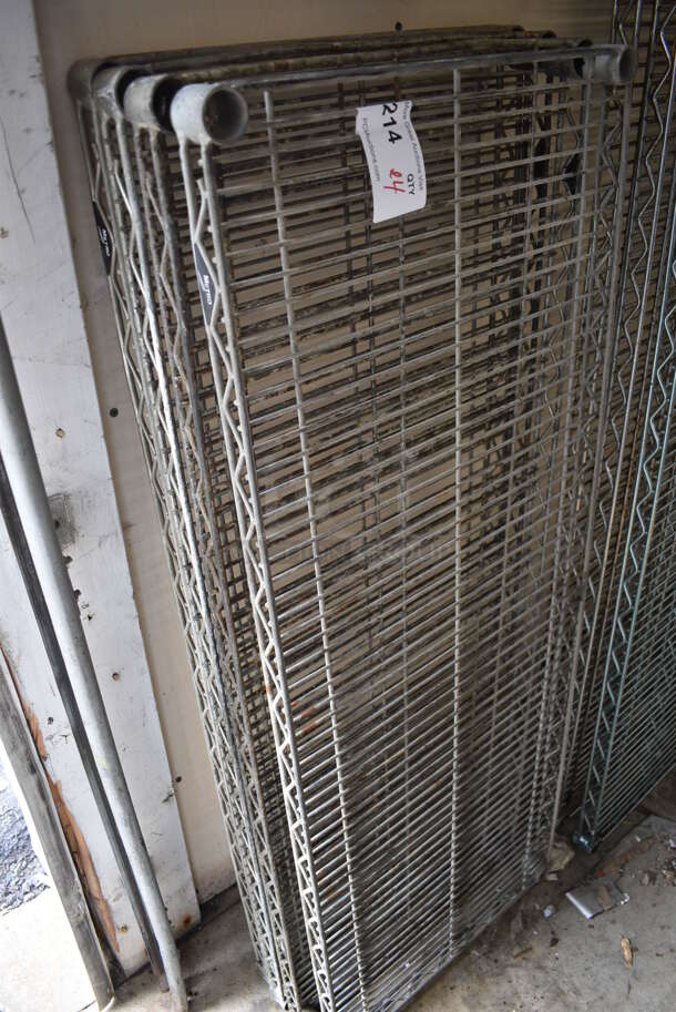 ALL ONE MONEY! Lot of 4 Metro Style Shelves! 48x18x1.5 - Image 3 of 3